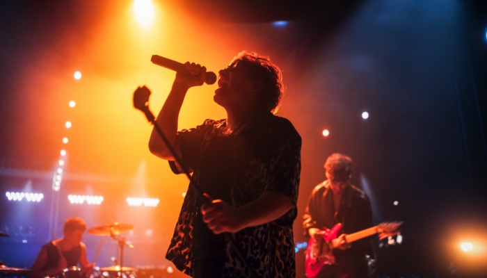 A band playing on stage.